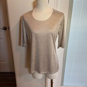 Akris Taupe Short Sleeve Tee
